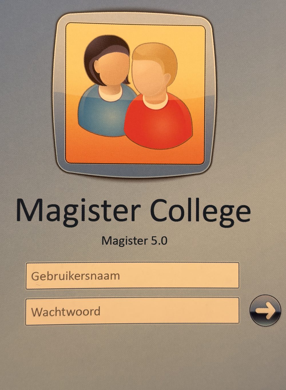 Inlogscherm van Magister 5.0